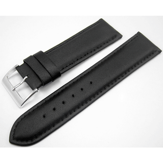 Padded Smooth Calf Leather Watch Strap