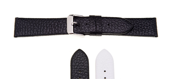 Padded Textured Leather Watch Strap