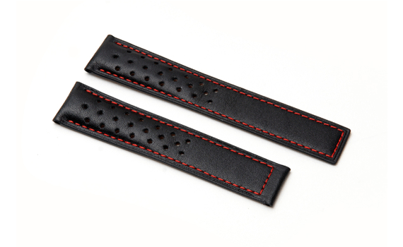 Rally Style Leather Watch Strap