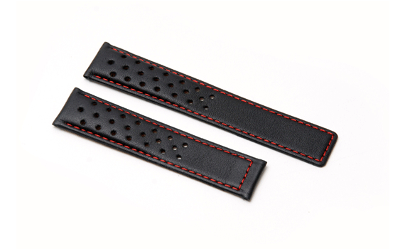 Rally Style Leather Watch Strap