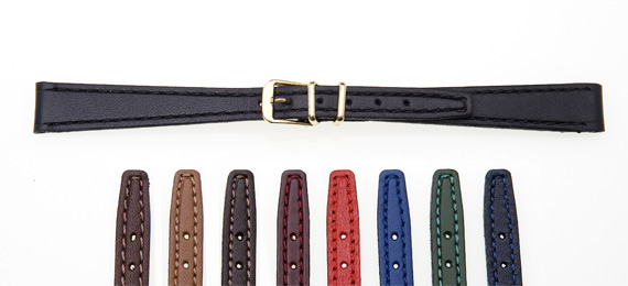 Ladies 14mm Closed-end Leather Watch Straps