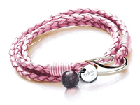 T1130 Pink Ladies Double Wrap Leather Bracelet