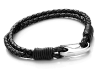 T758 Black Leather Bracelet