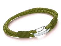 T758 Green Leather Bracelet