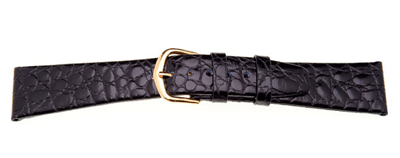 Crocodile Grain Leather Watch Strap