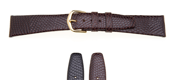 Lizard Grain Leather Watch Strap